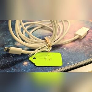 Apple USB to Lightning charging cable, 76"/6ft, white